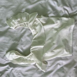 XS, cottage core white coloured summer top